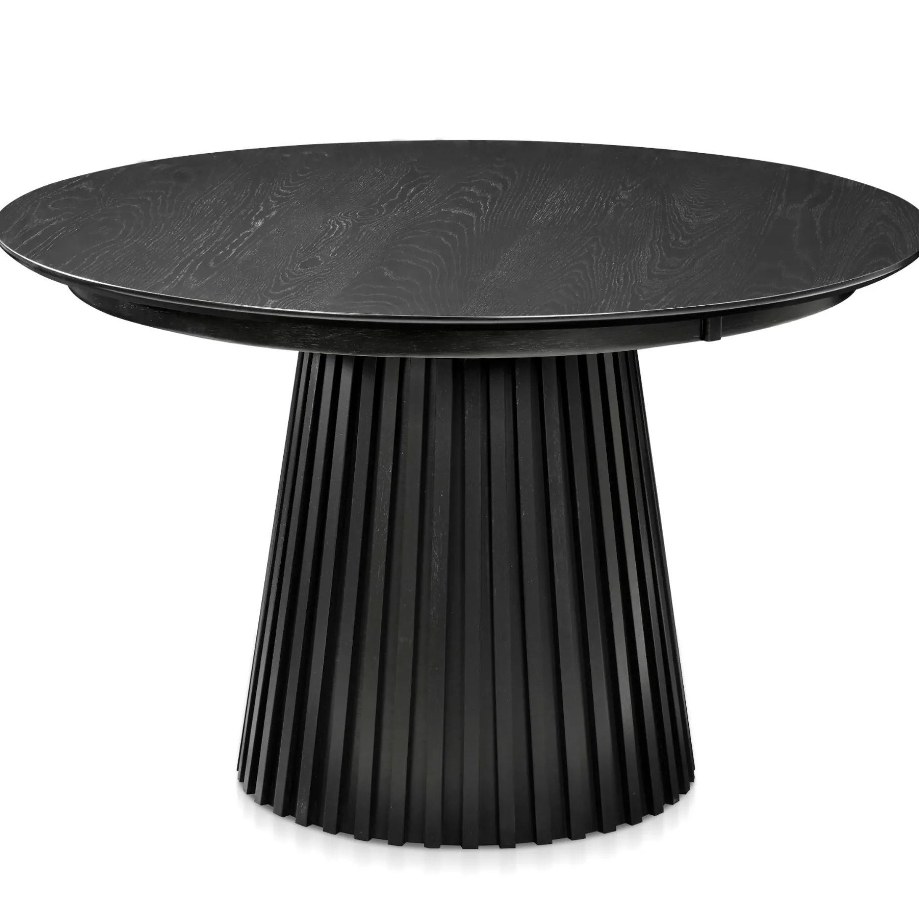 Monica rundt lamel spisebord i sort 120 cm