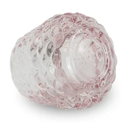 Naja glas fyrfadsstage lyserød 7 cm