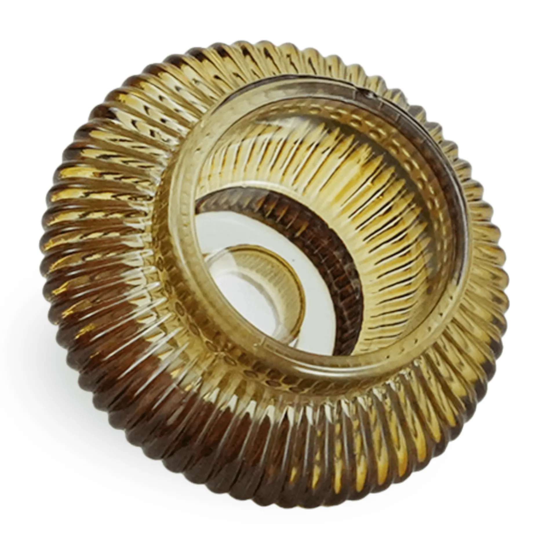 Nala glas lysestage amber 6 cm