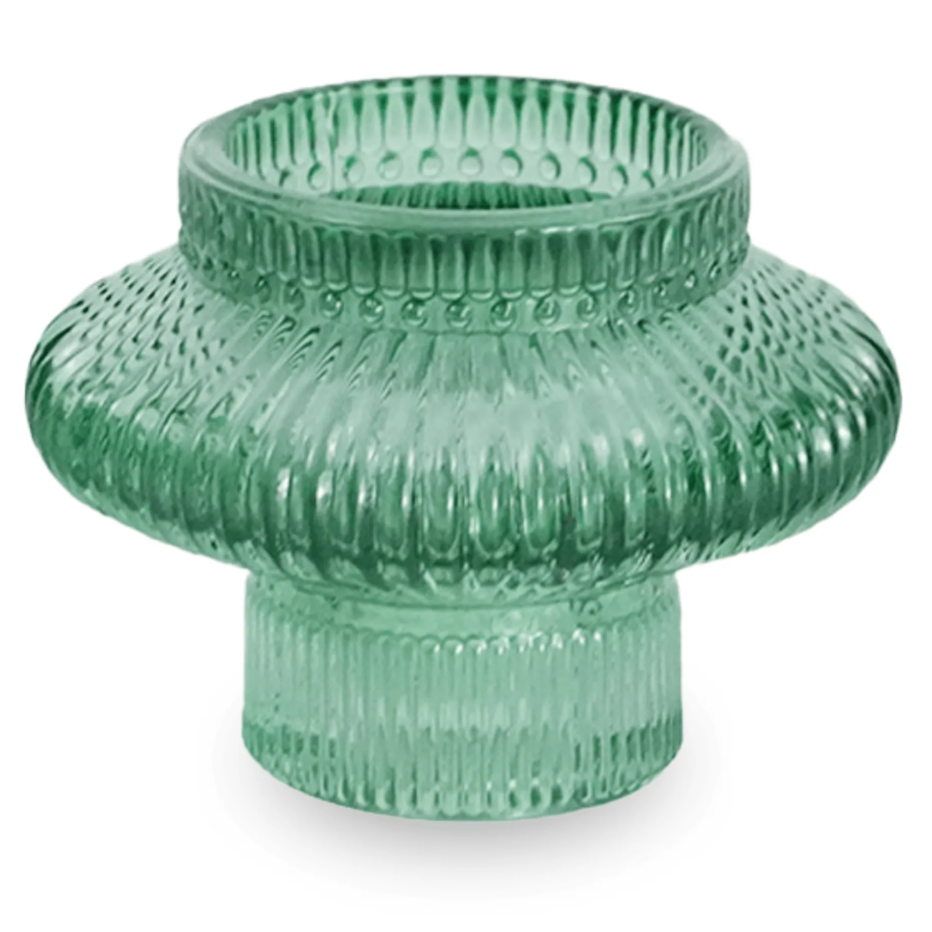 Nala glas lysestage grøn 6 cm