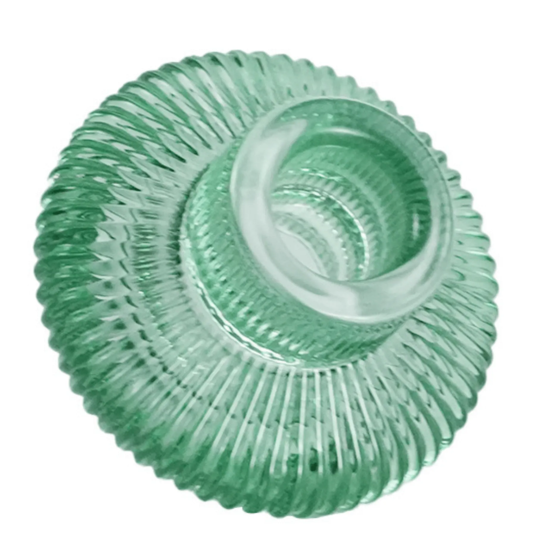 Nala glas lysestage grøn 6 cm