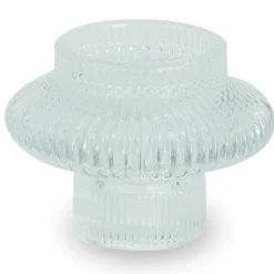 Nala glas lysestage klar 6 cm