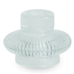 Nala glas lysestage klar 6 cm