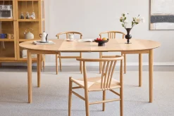 Naomi spisebordsstol i bøg med fletsæde