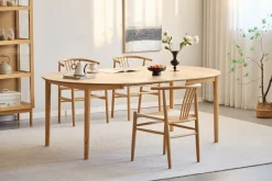 Naomi spisebordsstol i bøg med fletsæde