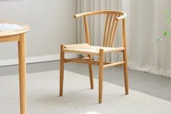 Naomi spisebordsstol i bøg med fletsæde