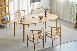 Naomi spisebordsstol i bøg med fletsæde