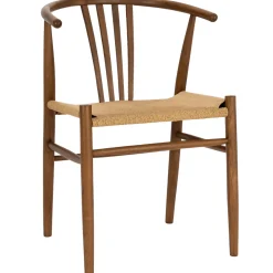 Naomi spisebordsstol i røget bøg med fletsæde