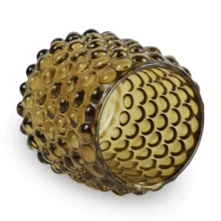 Nelly glas fyrfadsstage amber 8,5 cm