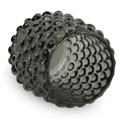 Nelly glas fyrfadsstage grå 8,5 cm