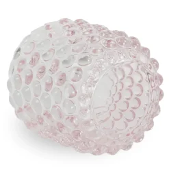 Nelly glas fyrfadsstage lyserød 8,5 cm