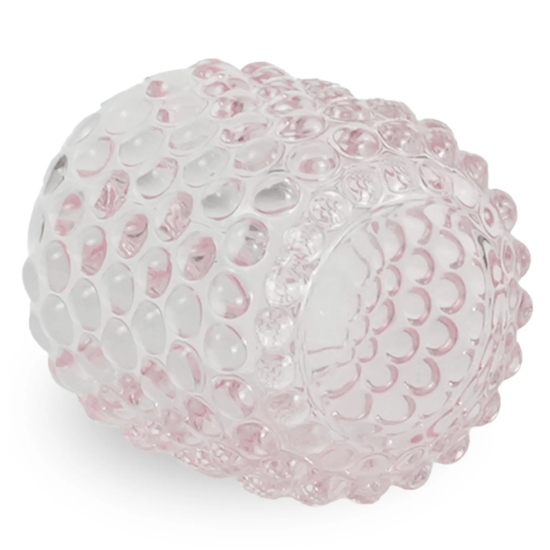 Nelly glas fyrfadsstage lyserød 8,5 cm