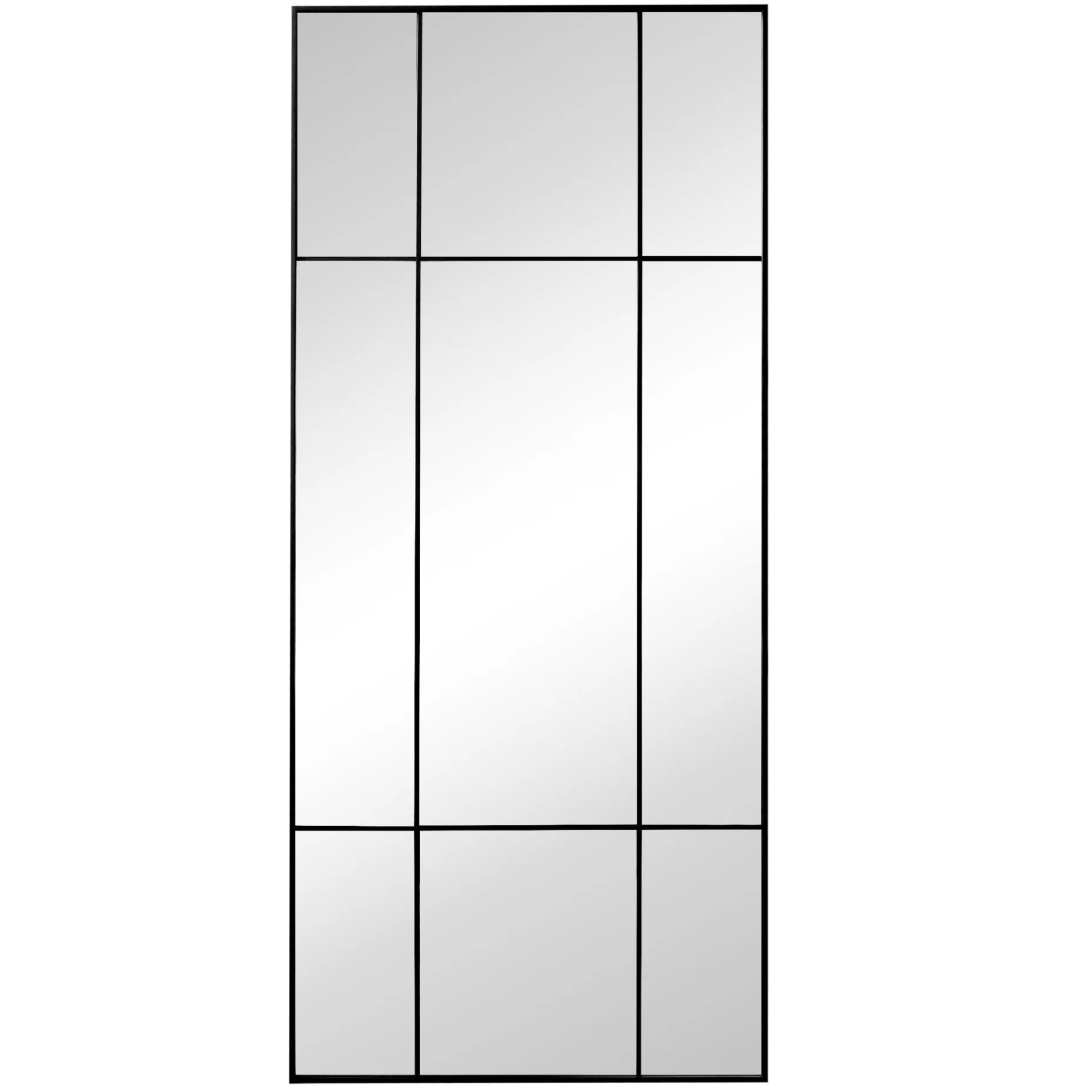 New Yorker spejl med sort ramme 180 x 80 cm