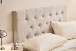 Nia sengegavl 180x63 cm i beige tekstil