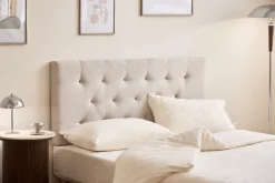 Nia sengegavl 140x63 cm i beige tekstil