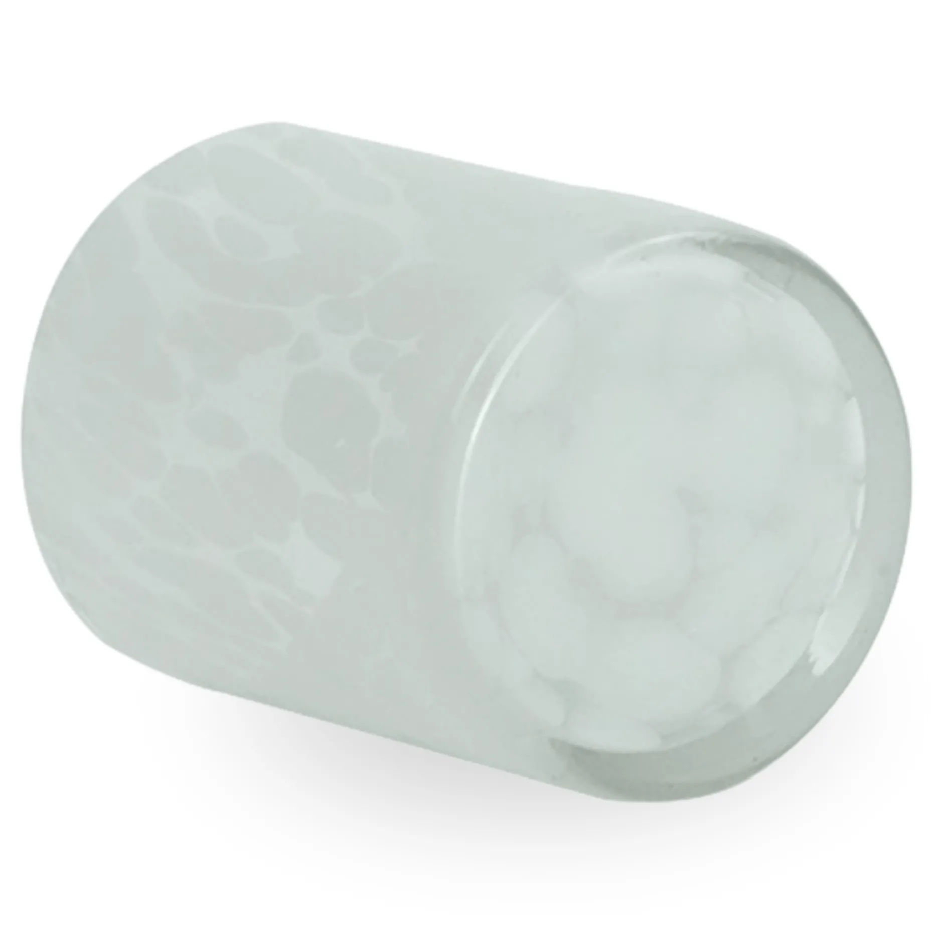 Nina glas fyrfadsstage hvid 10 cm