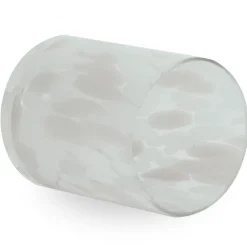 Nina glas fyrfadsstage lyserød 10 cm