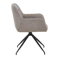 Ofelia Spisebordsstol -  Sand Med Drejefunktion 360 Grader