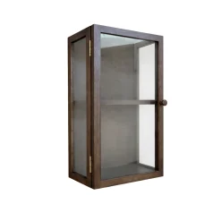 Piper væghængt vitrineskab 60x40x20 cm røget eg