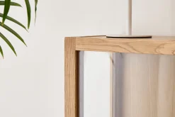 Piper væghængt vitrineskab 60x40x20 cm eg