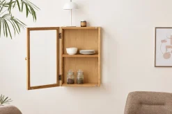 Piper væghængt vitrineskab 60x40x20 cm eg