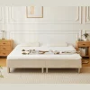 Premium boxmadras seng i beige 180x200 cm med 7 cm topmadras i memoryskum ekskl. ben