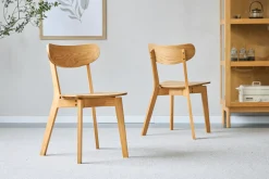 Rory spisebordsstol - Træstol i egetræsfiner