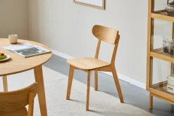 Rory spisebordsstol - Træstol i egetræsfiner