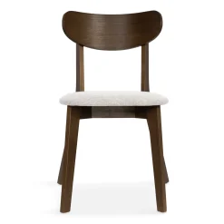 Rory spisebordsstol - Træstol i røget eg med polstret sæde