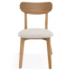 Rory spisebordsstol - Træstol i eg med polstret sæde