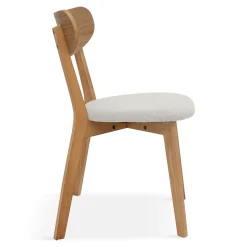Rory spisebordsstol - Træstol i eg med polstret sæde