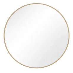 Ruthy spejl Ø80 cm med træramme i eg