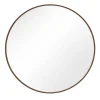 Ruthy spejl Ø80 cm med træramme i røget eg