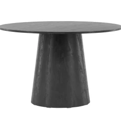 Scarlett rundt spisebord med søjlefod i sort Ø120 cm