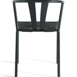 Shila spisebordsstol sort med flet i sort