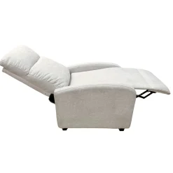 Silas lænestol i beige med vippefunktion og benstøtte