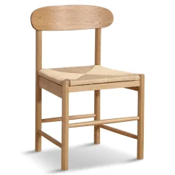 Spisebordssæt - Lewis lamel spisebord Ø120 cm med udtræk i egefiner + 6 x Madison spisebordsstole i eg