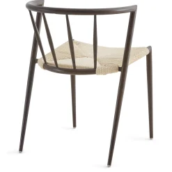 Spisebordssæt - Madelina sildebensbord 200 cm i røget egefiner + 6 x Bella spisebordsstole i røget egelook med fletsæde