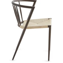 Spisebordssæt - Susan plankebord i røget eg 200 cm + 6 x Bella spisebordsstol i røget egelook med fletsæde