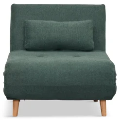Thalia foldbar sovesofa i grøn tekstil
