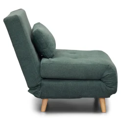 Thalia foldbar sovesofa i grøn tekstil