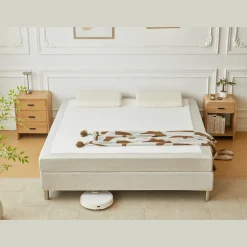 Theodor kontinentalseng i beige 180x200 cm inkl. chrome ben