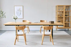 Valeria sildebensbord 200x90 cm lakeret egefiner