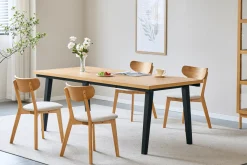 Valeria sildebensbord 200x90 cm lakeret egefiner