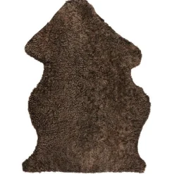 Villy - Korthåret imiteret lammeskind i brun 60x90 cm