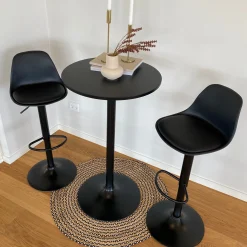 Wilma rundt barbord i sort Ø60 cm